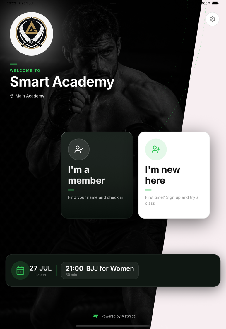 MMA background, green accent, extra-dark overlay